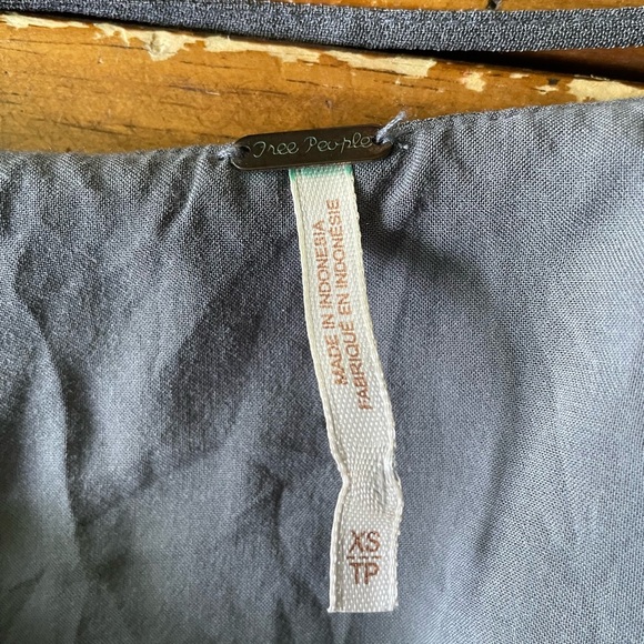 Free People Faded Bloom Gray Handkerchief Hem Dress  Size XS - Picture 5 of 11